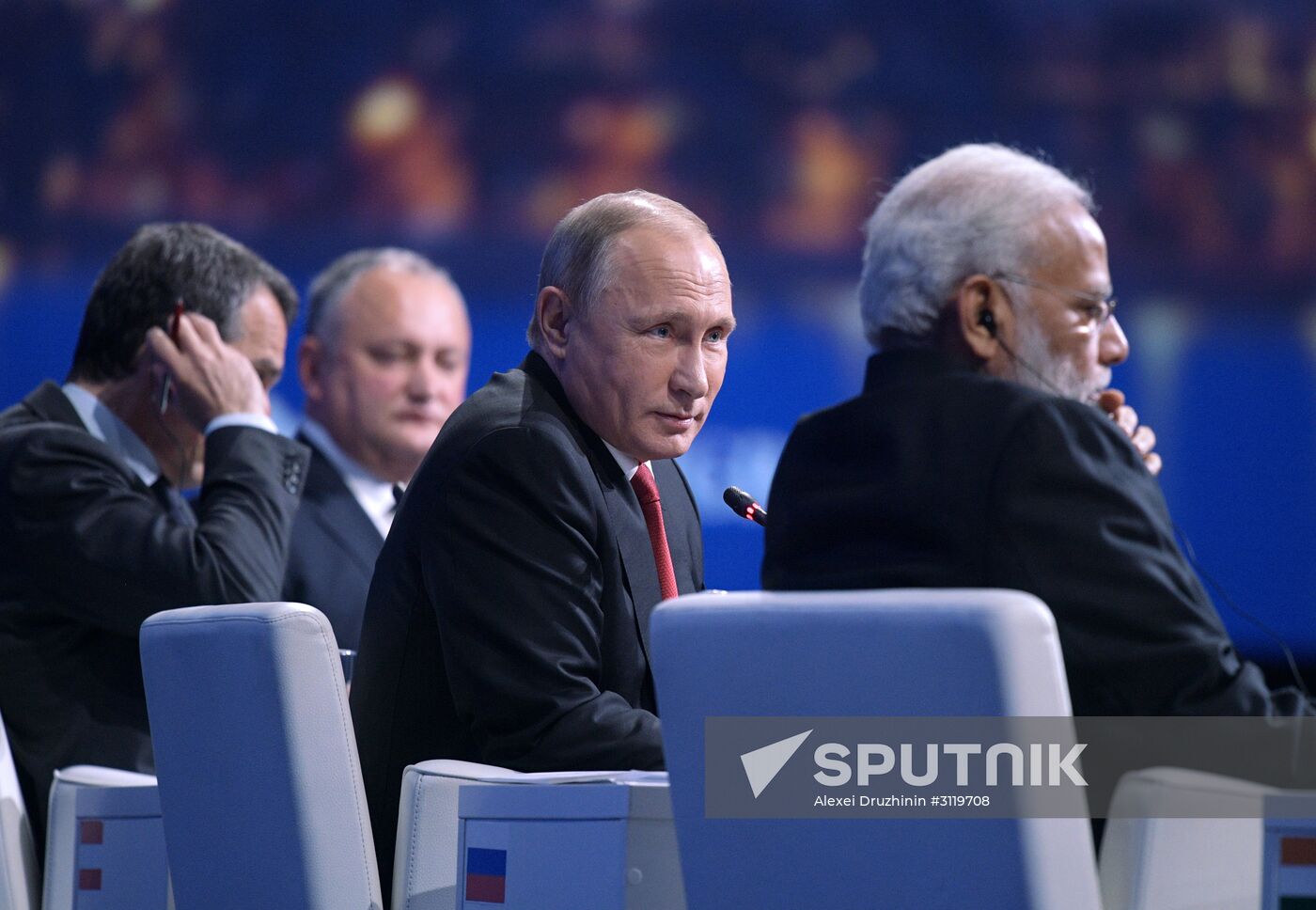 President Vladimir Putin attends 2017 St. Petersburg International Economic Forum. Day two