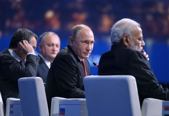 President Vladimir Putin attends 2017 St. Petersburg International Economic Forum. Day two