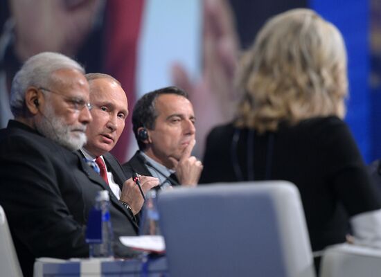 President Vladimir Putin attends 2017 St. Petersburg International Economic Forum. Day Two