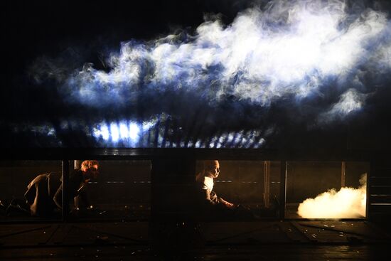 Final rehearsal of "...Souls" at Pyotr Fomenko Workshop theater