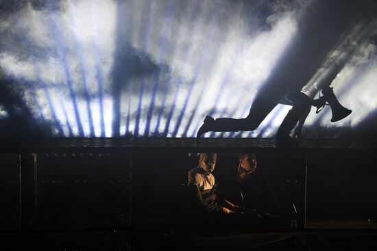 Final rehearsal of "...Souls" at Pyotr Fomenko Workshop theater