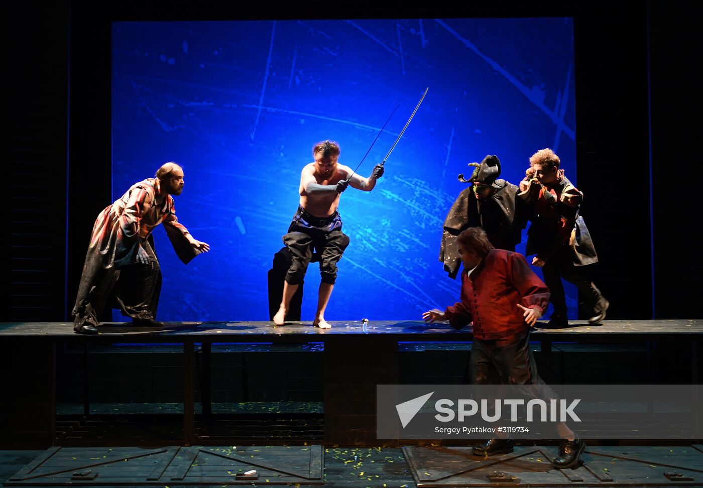 Final rehearsal of "...Souls" at Pyotr Fomenko Workshop theater