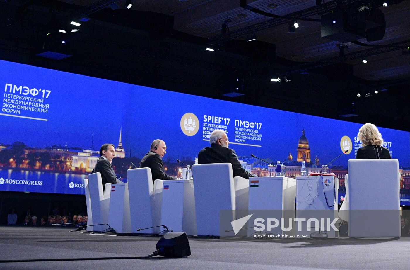 President Vladimir Putin attends 2017 St. Petersburg International Economic Forum. Day Two
