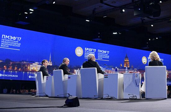 President Vladimir Putin attends 2017 St. Petersburg International Economic Forum. Day Two