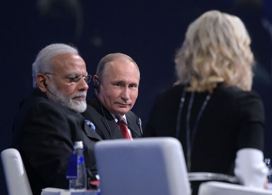 President Vladimir Putin attends 2017 St. Petersburg International Economic Forum. Day Two