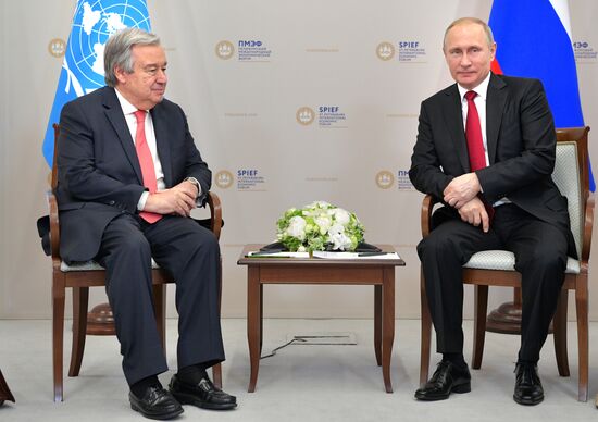 President Vladimir Putin attends 2017 St. Petersburg International Economic Forum. Day two