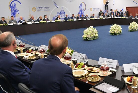 President Vladimir Putin attends 2017 St. Petersburg International Economic Forum. Day Two