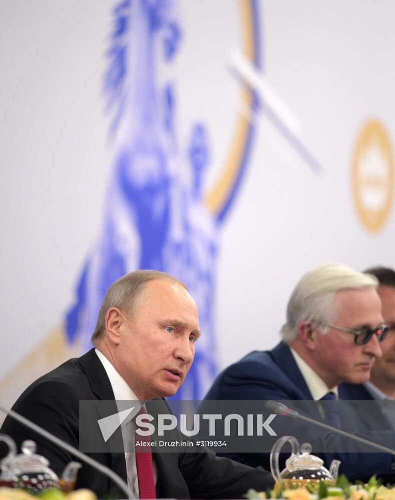 President Vladimir Putin attends 2017 St. Petersburg International Economic Forum. Day Two