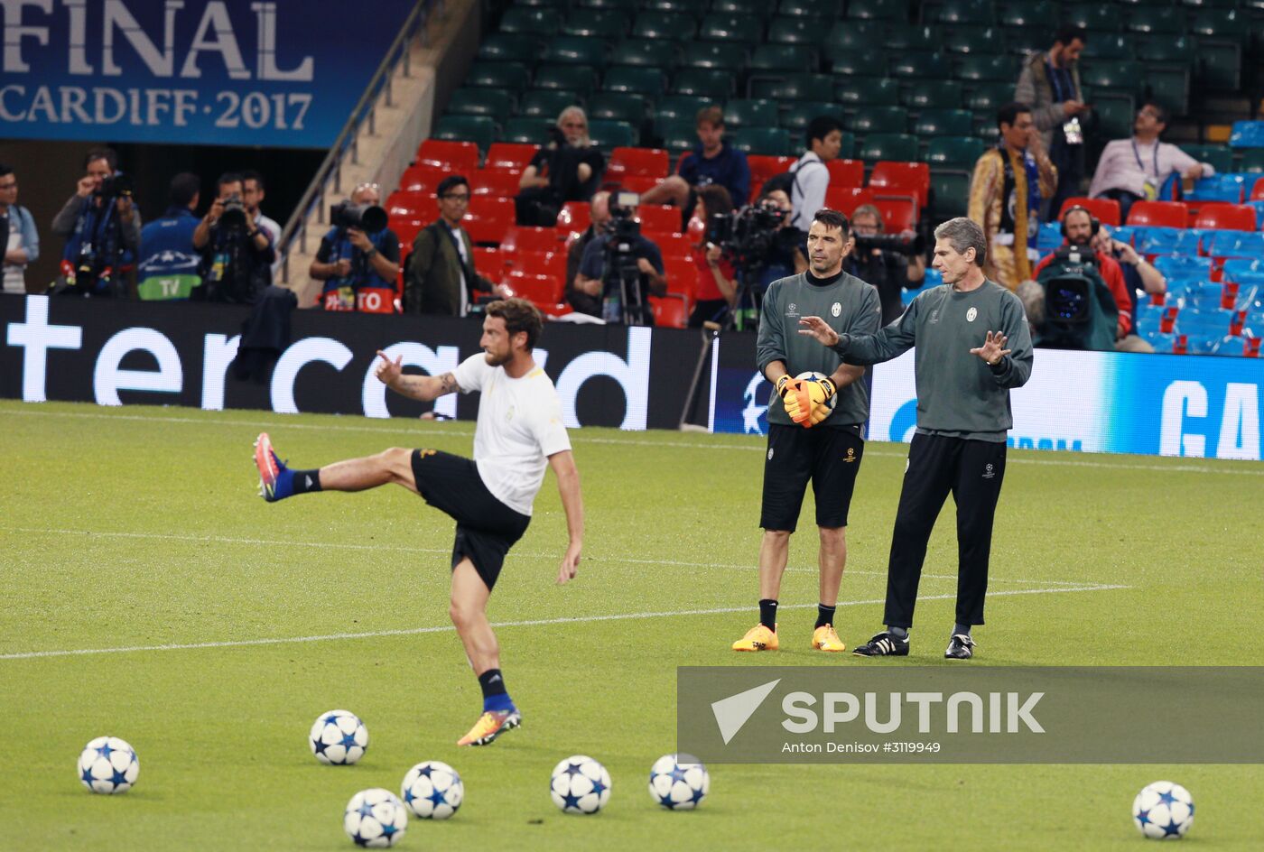 UEFA Champions League. Juventus during training session