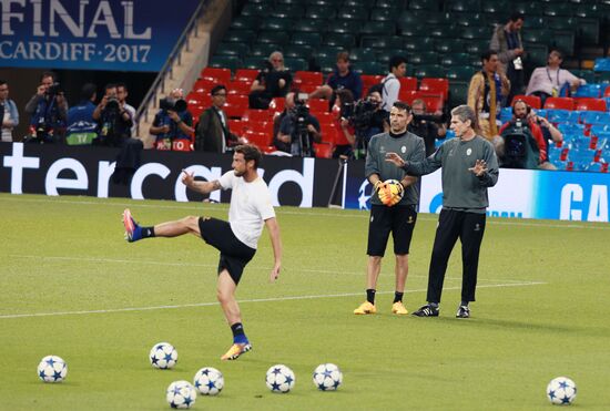 UEFA Champions League. Juventus during training session