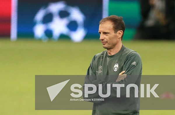 UEFA Champions League. Juventus during training session