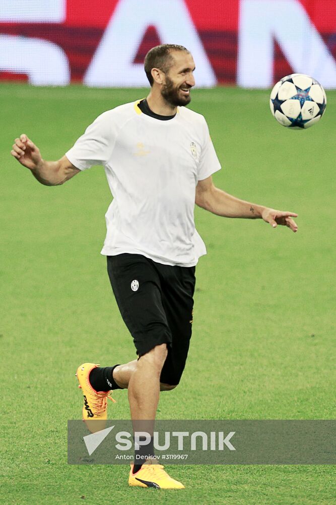 UEFA Champions League. Juventus during training session