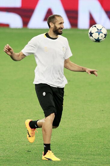 UEFA Champions League. Juventus during training session