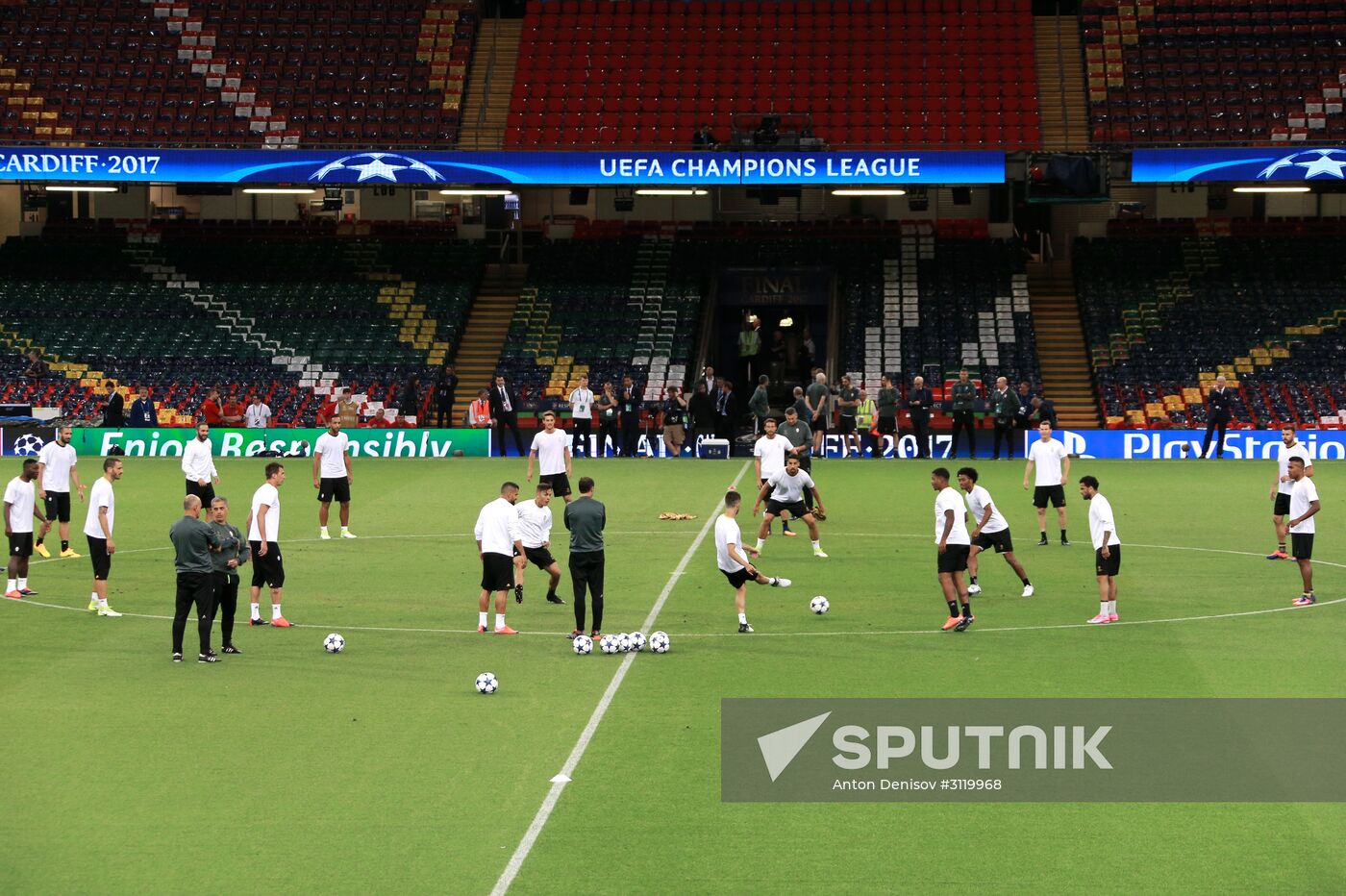 UEFA Champions League. Juventus during training session