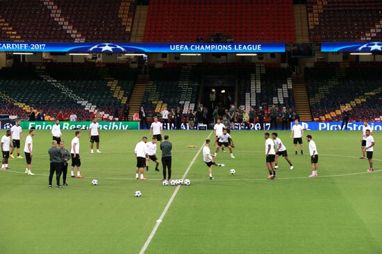 UEFA Champions League. Juventus during training session