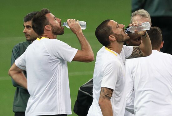 UEFA Champions League. Juventus during training session