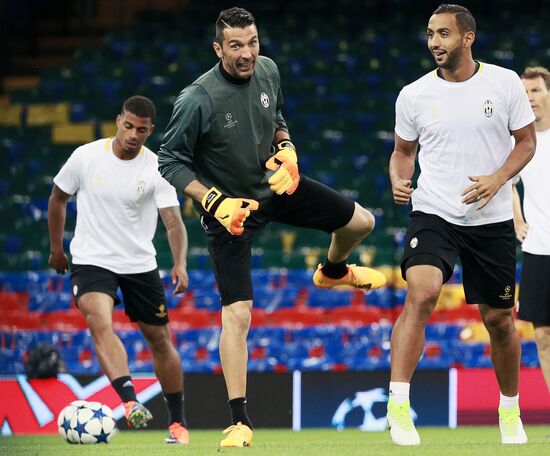 UEFA Champions League. Juventus during training session