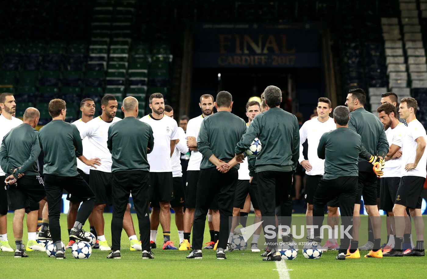 UEFA Champions League. Juventus during training session