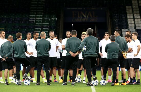 UEFA Champions League. Juventus during training session