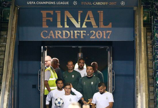 UEFA Champions League. Juventus during training session