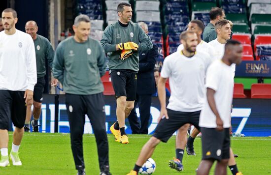 UEFA Champions League. Juventus during training session