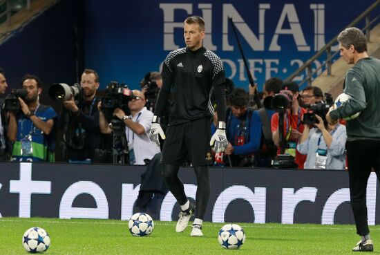 UEFA Champions League. Juventus during training session