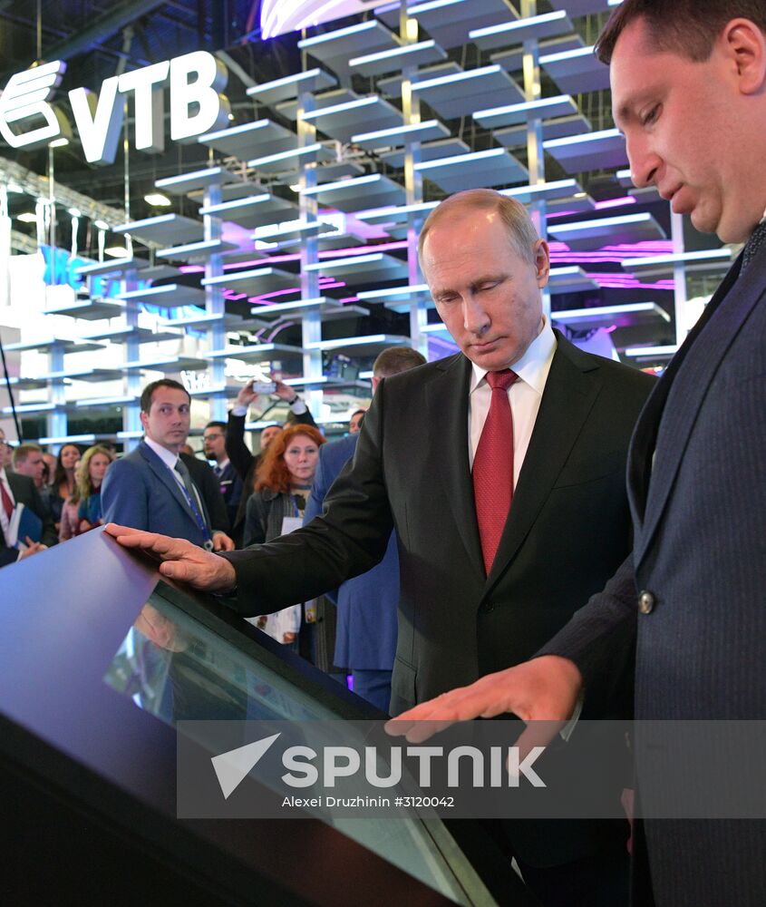 President Vladimir Putin attends 2017 St. Petersburg International Economic Forum. Day two
