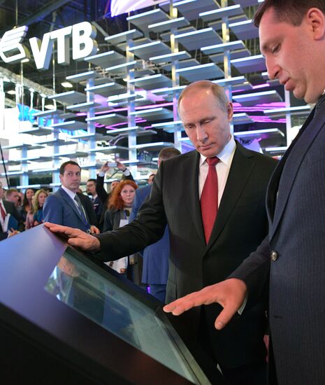 President Vladimir Putin attends 2017 St. Petersburg International Economic Forum. Day two