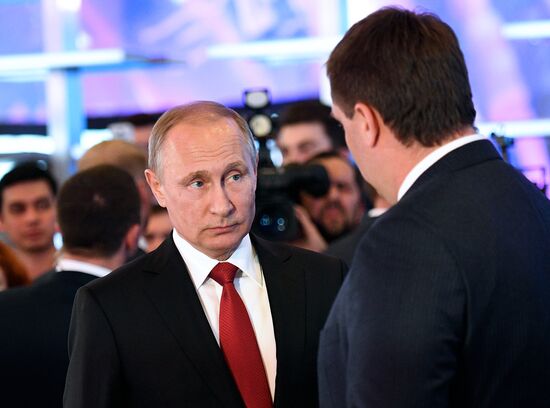 President Vladimir Putin attends 2017 St. Petersburg International Economic Forum. Day two