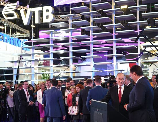 President Vladimir Putin attends 2017 St. Petersburg International Economic Forum. Day two