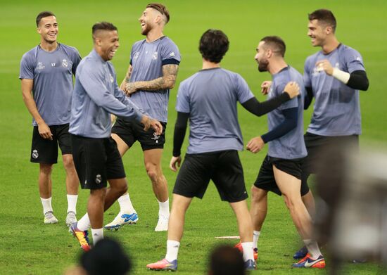 UEFA Champions League. Real Madrid during training session