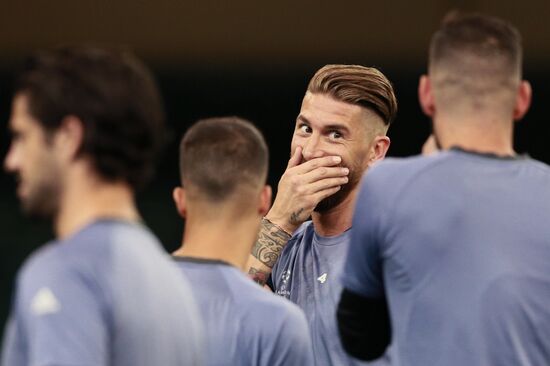 UEFA Champions League. Real Madrid during training session