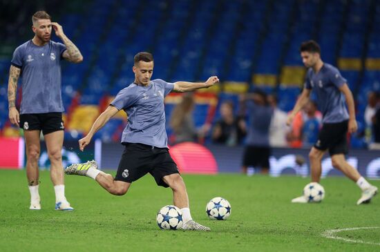 UEFA Champions League. Real Madrid during training session