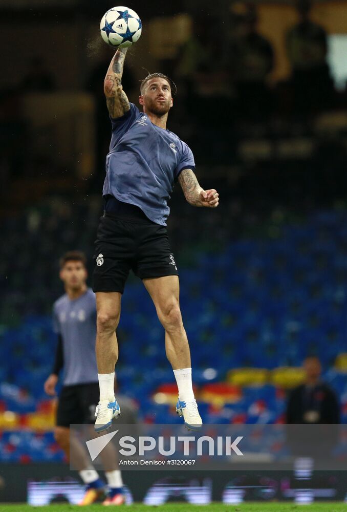 UEFA Champions League. Real Madrid during training session