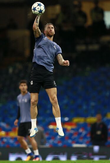 UEFA Champions League. Real Madrid during training session