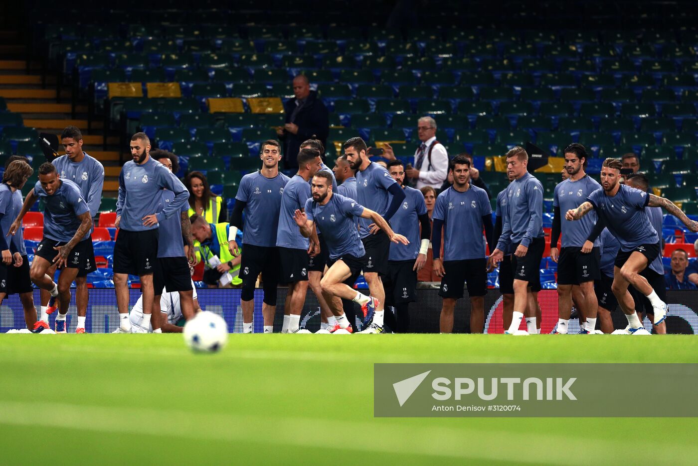 UEFA Champions League. Real Madrid during training session