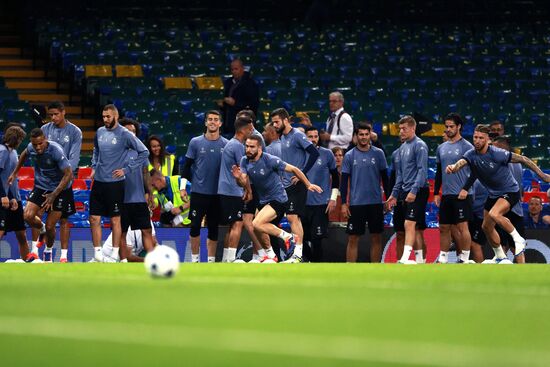 UEFA Champions League. Real Madrid during training session