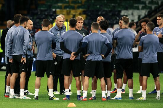 UEFA Champions League. Real Madrid during training session