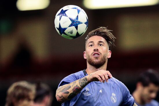 UEFA Champions League. Real Madrid during training session