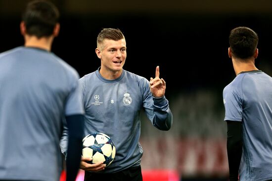 UEFA Champions League. Real Madrid during training session