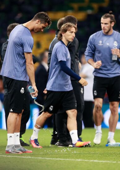UEFA Champions League. Real Madrid during training session