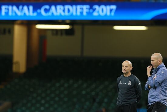 UEFA Champions League. Real Madrid during training session
