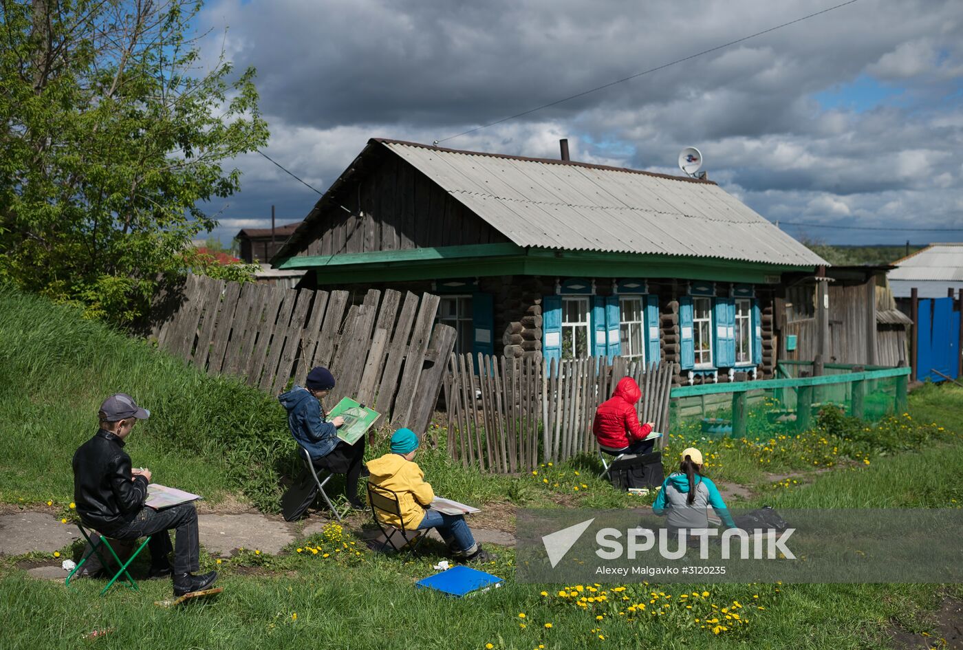 Apple orchard in the Omsk Region