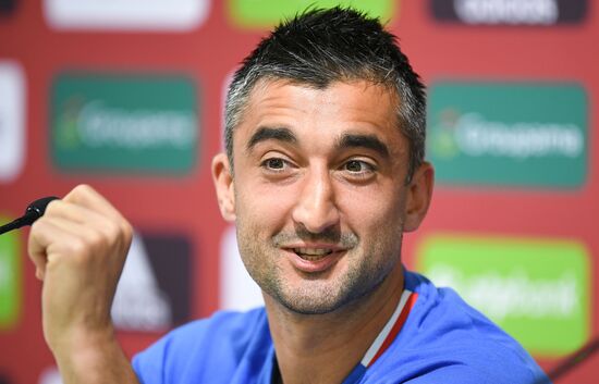 Russian national football team holds training session