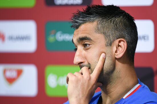 Russian national football team holds training session