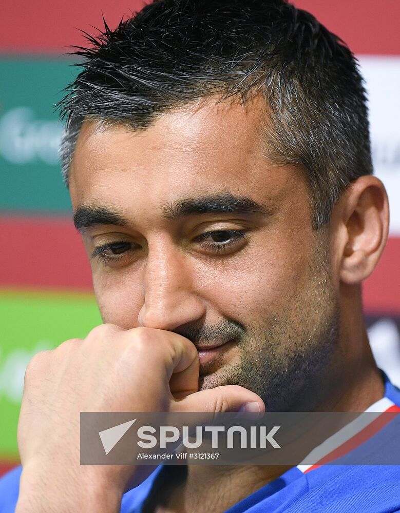 Russian national football team holds training session