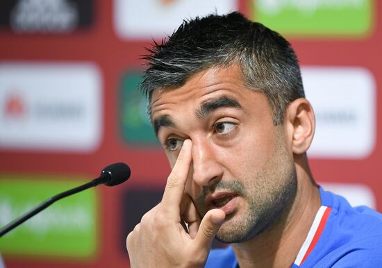 Russian national football team holds training session