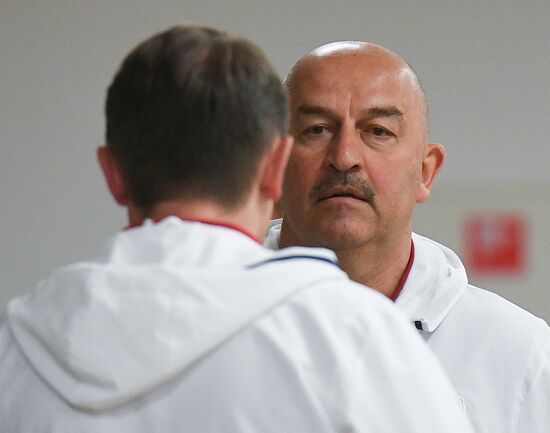 Russian national football team holds training session