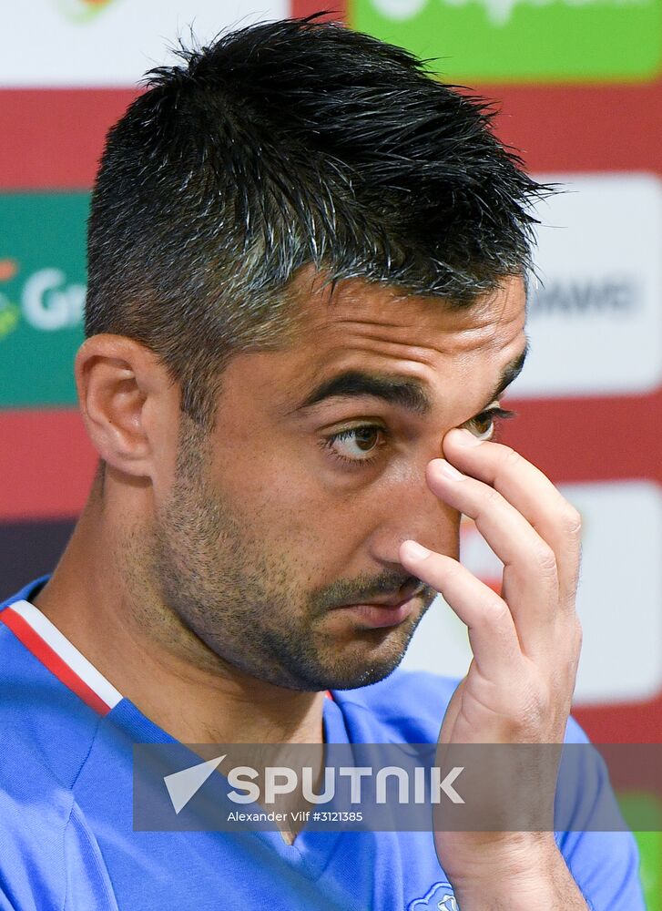 Russian national football team holds training session