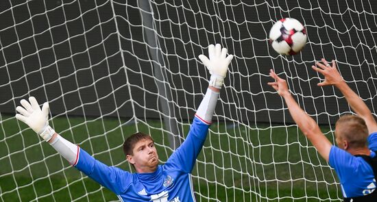 Russian national football team holds training session